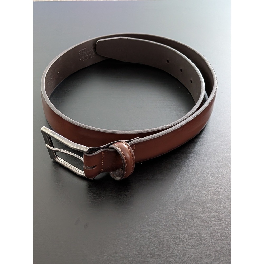 Florsheim Men's Dress Belt Brown Leather 38" Total Length
